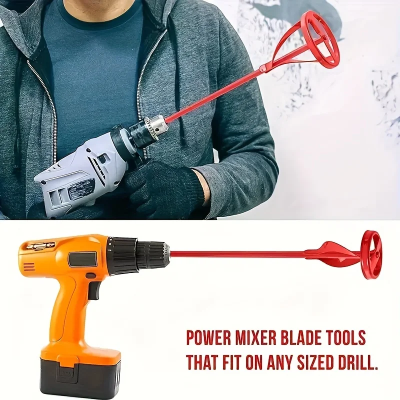 1Pc hexagonal shaft gypsum paint mixer accessories, electric drill stirring paddle, multi-functional filler cement mortar stirri