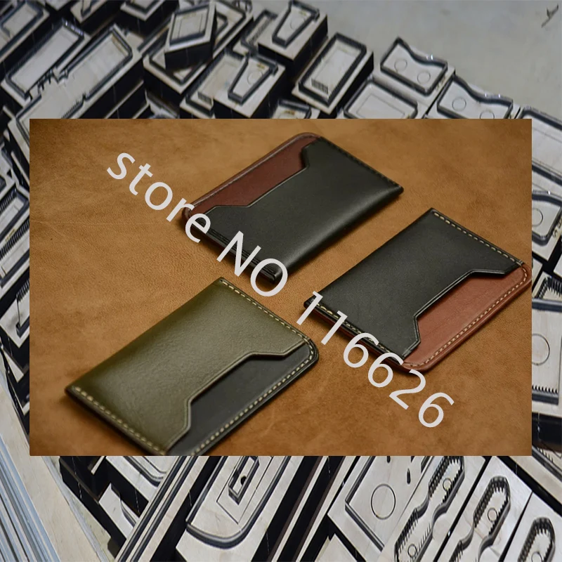Knife mold for DIY leather craft simple cardholder cutting dies 100x60mm