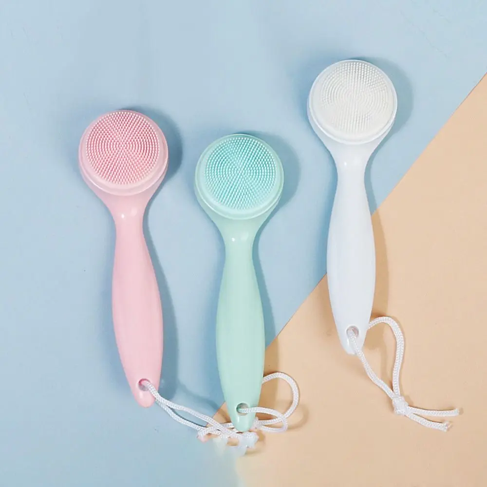Spazzola per la pulizia manuale in silicone Spazzole per la pulizia del viso multifunzionali impermeabili Rimozione di punti neri Esfoliante