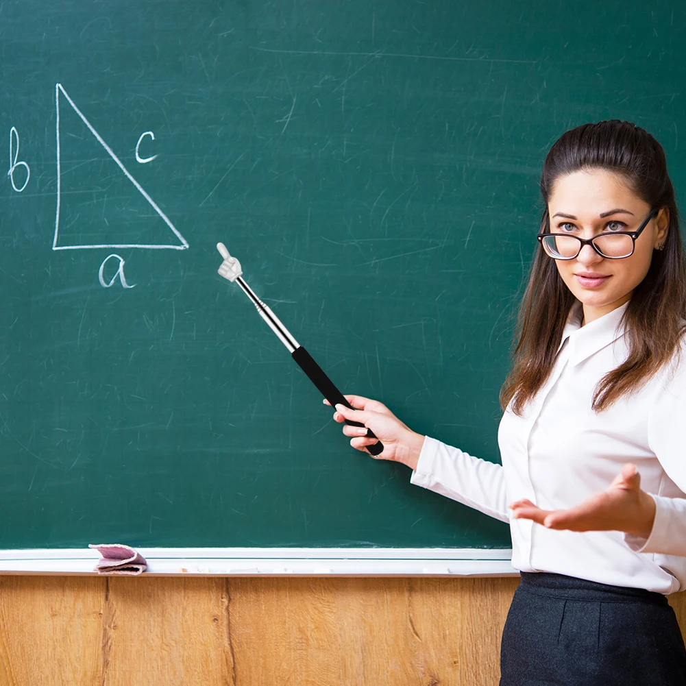 

10 шт., палочки-указатели для учителя, выдвижная ручная указка из нержавеющей стали, милая палочка-указатель для пальцев, многофункциональные принадлежности для класса