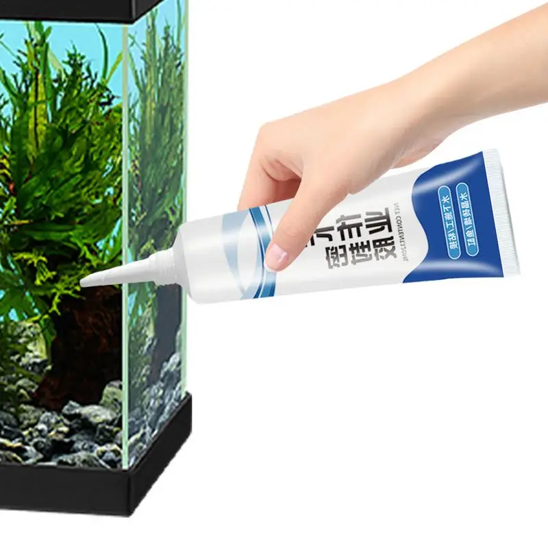 Colle transparente instantanée pour aquarium, arina étanche multifonctionnelle pour poissons précieux, sans danger pour l'aquarium, 120ml