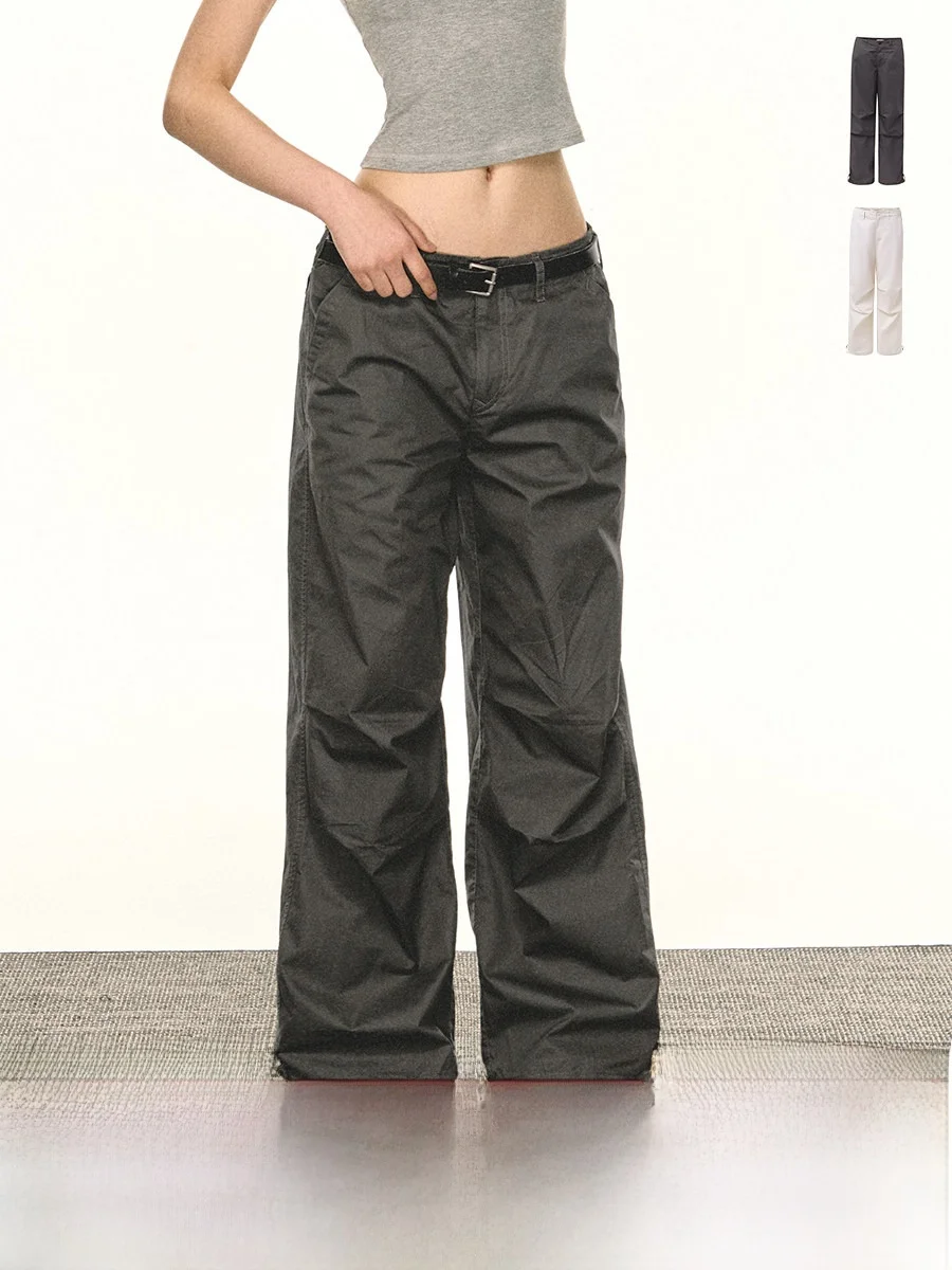 

Ariseism American Retro Loose Casual Work Pants Women's Summer New Sle Hot Girl Thin Model Soldier Pants Cotton 00%