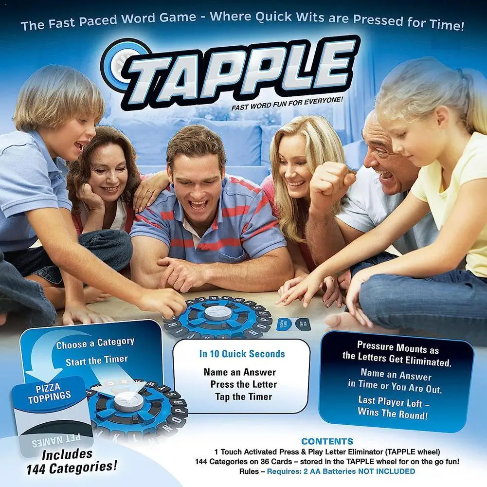 For TAPPLE Word Board Game Board Game Party Interactive Creative Card Game Set Portable For Tapple Fast-paced Word Game Party