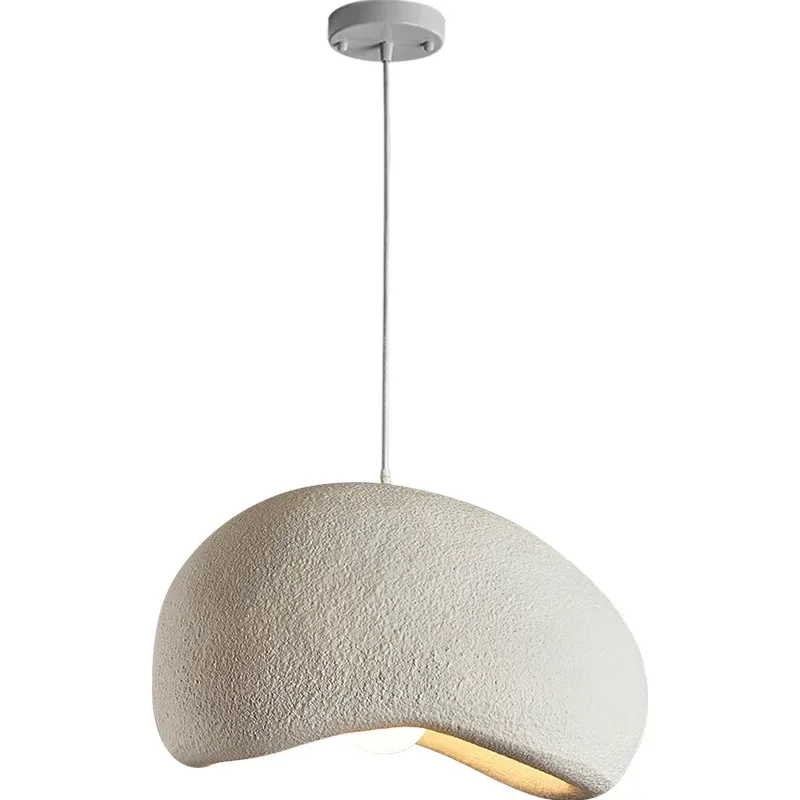 Nordycka lampa wisząca LED w stylu Wabi Sabi E27, prosty żyrandol, lampa wisząca na sznurku do jadalni, restauracji, oprawy oświetleniowe. — 2