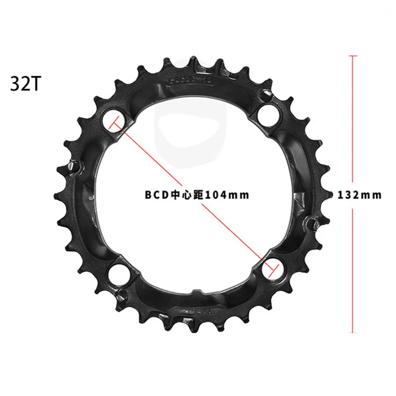 Bike Crankset Mountain Road Bike 22T 32T 44T Tooth Disc Crankset Not Easy to Damage Chainring Outdoor Cycling Parts for Shimano