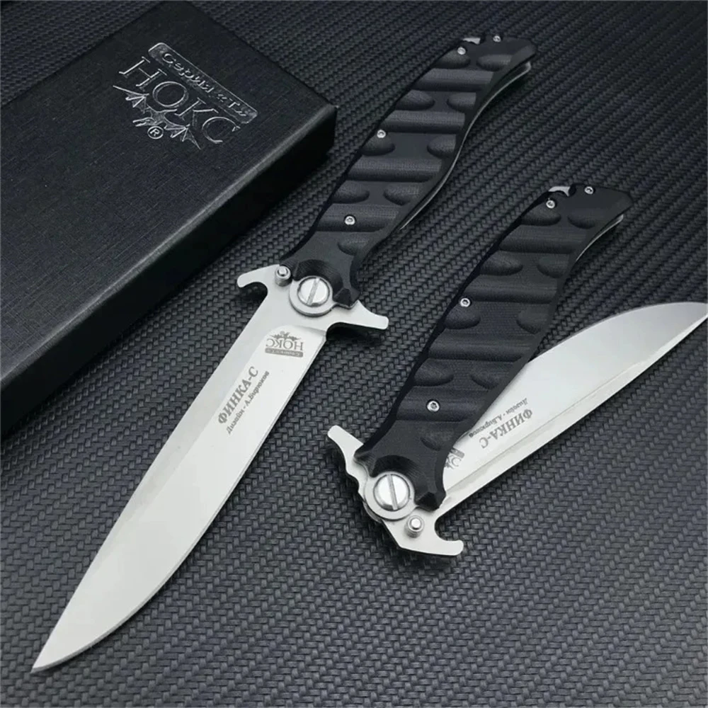 Hunting Russian HOKC D2 Blade Comfort G10 Grip Folding Knife Hunting Camping Tactical Knives Outdoor Survival Portable Tools