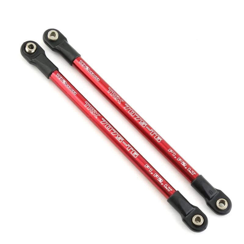 2Pcs Aluminum Pushrod Link Rod 5318X 5318 Red-Anodized For 1/10 Traxxas E-Revo Summit Revo RC Car Upgrade Parts