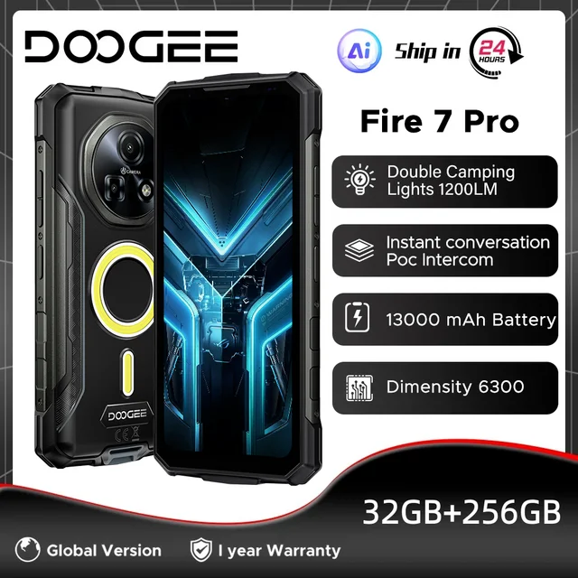 Global Version DOOGEE Fire 7 Pro 5G Rugged Phone 32GB+256GB