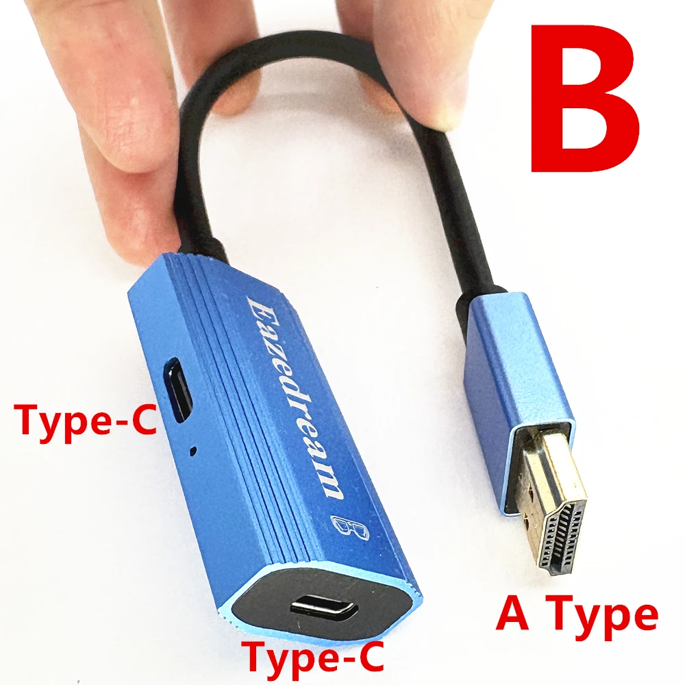 Eazedream AR Gläser Hub Nahtlose Multi-Gerät Typ-C HDMI-kompatibel Lade Adapter für Xreal Beam Viture Rokid Station Rayneo XR USB-C 5