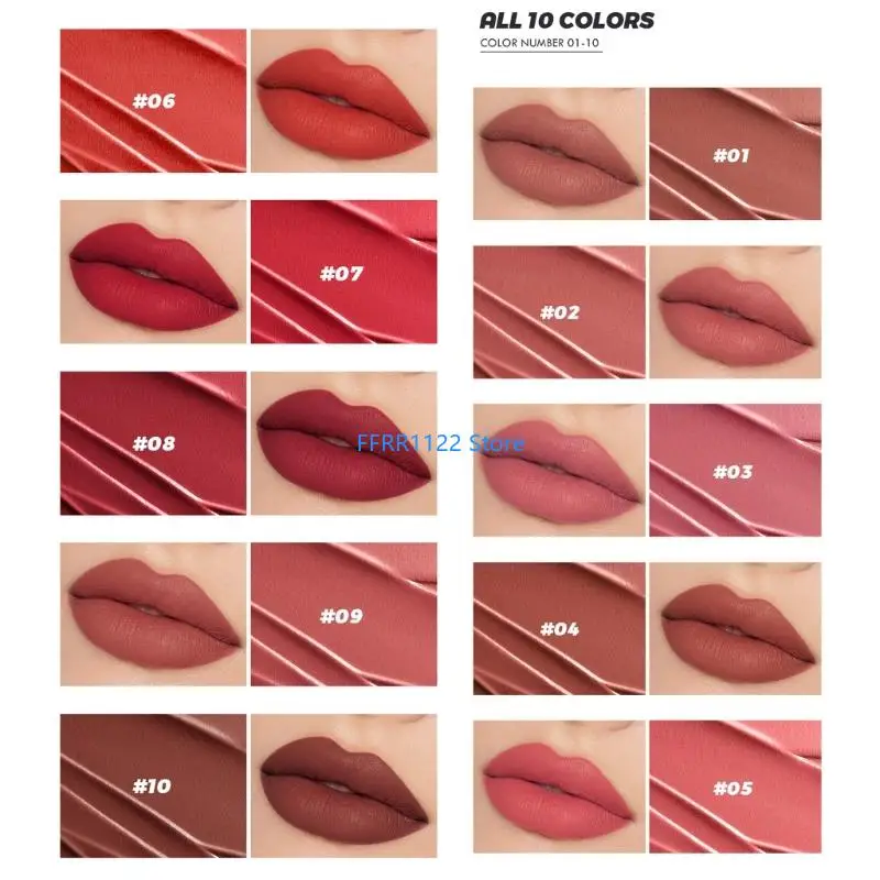 

Y1UF Matte Lipstick for Women Smooth Application Full CoverageLipsticks Highly Pigmented Smudgeproof and Waterproof Effect