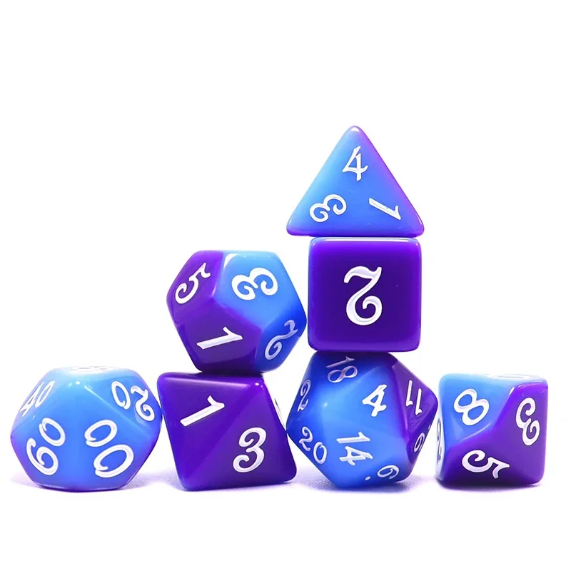 70/42/21/7Pcs DND Set di dadi poliedrici D4 D6 D8 D10 D12 D20 dadi a colori casuali per D & D RPG gioco di ruolo gioco da tavolo da tavolo