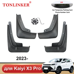 TONLINKER Car Mudguard For Kaiyi X3 Pro 2023 1.5CVT Mudguards Splash Guards Fender Auto Front Rear Mudflaps 4Pcs Car Accessories