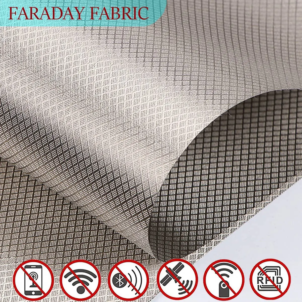 Rfid Anti-Magnetic and Anti-Radiation Copper Fabric Blocking Reduce Emf/emi Protection Radiation Shielding Fabric for Smart