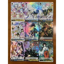 DIY ANIME WS Homemade Refractive Color Flash Gold Stamping Collection Card Anime Peripheral Game Collection Card Holiday Gift