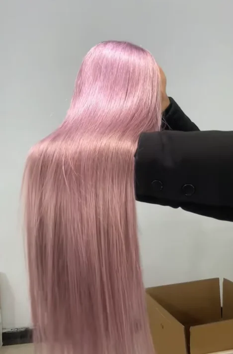 13x4 violet cendré HD dentelle avant perruques pour femmes brésilien vague de corps violet clair couleur dentelle frontale perruque cheveux humains perruque PerPlucked