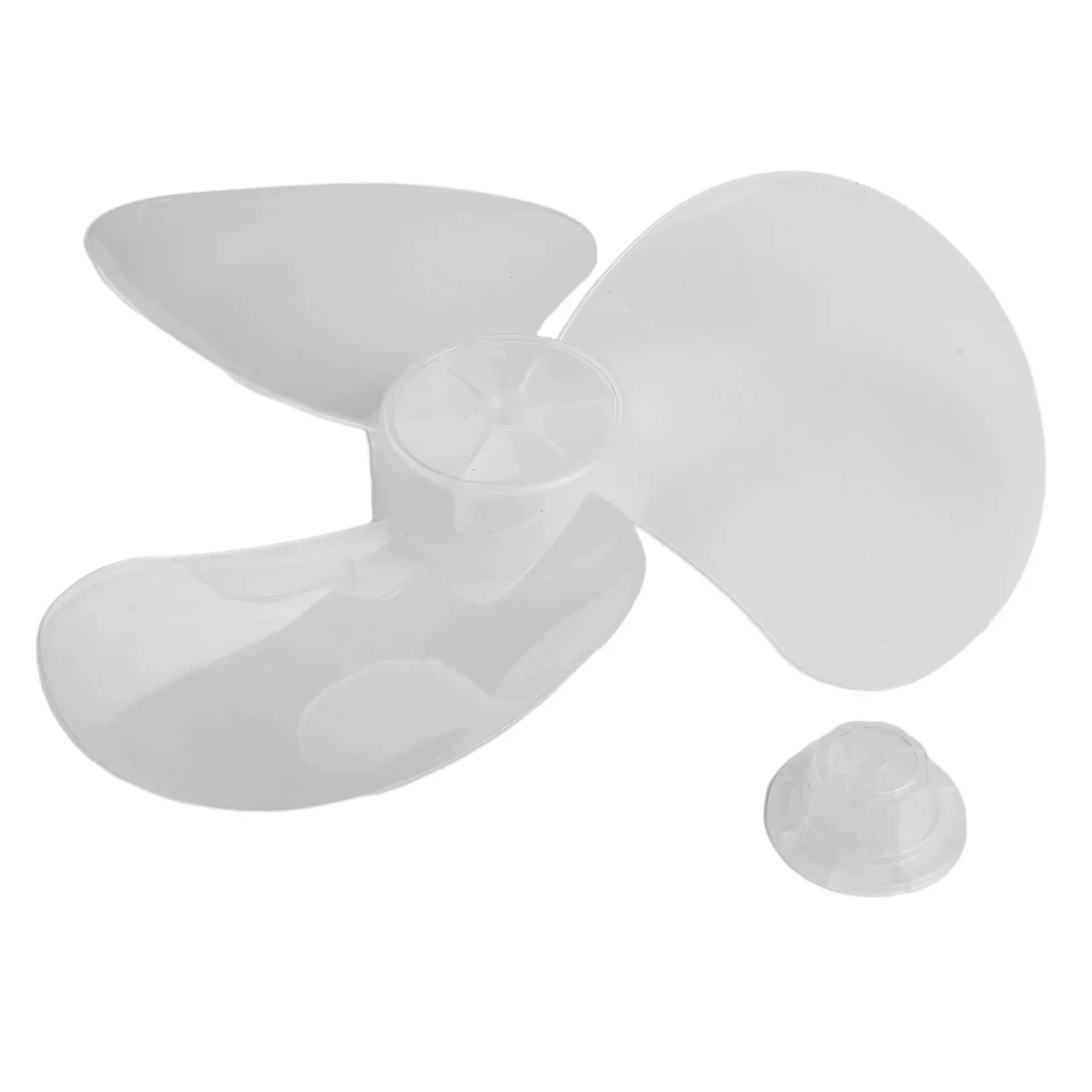 Pale de ventilateur en plastique, piédestal debout à 3 feuilles, ventilateur de table soufflé avec couvercle d\'écrou, accessoires de ventilateur