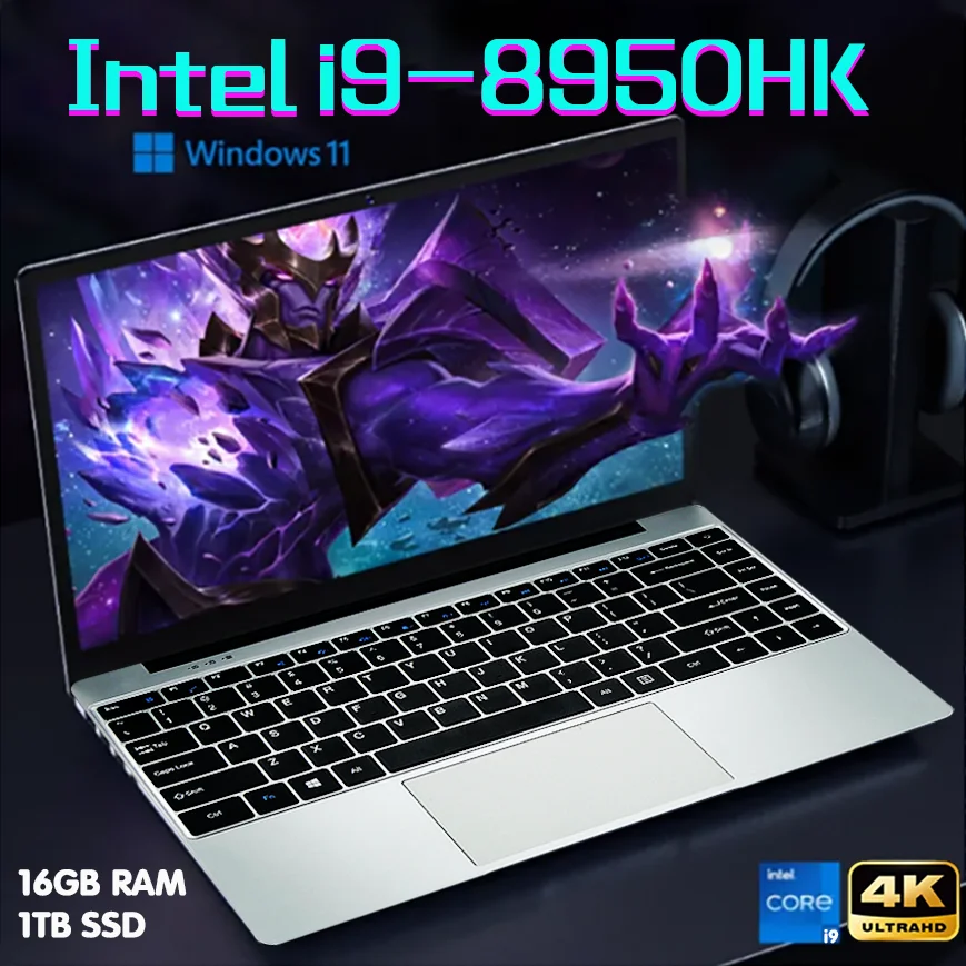 NEW intel Core i9-8950HK laptop 16GB RAM 2TB SSD Portable laptops 1920*1080 i9-8950hk Notebook computer 14.1-inch Office laptop
