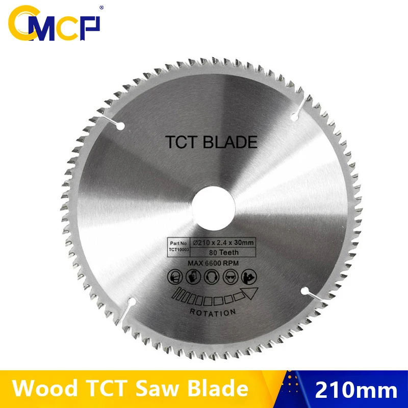 Tarcze do pił tarczowych CMCP 210x30mm TCT 80T do cięcia drewna, tarcza do cięcia tworzyw sztucznych PVC, narzędzia stolarskie