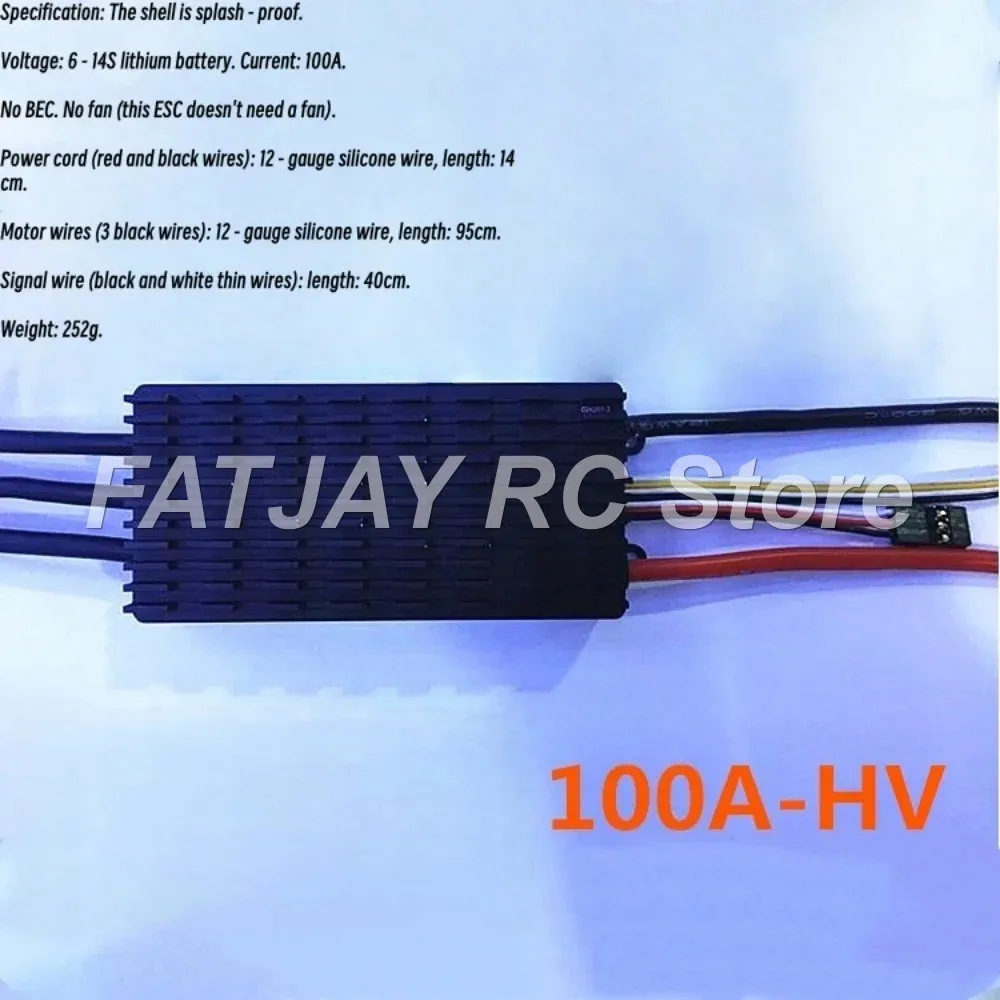 Hobbywing FATJAY XRotor-100A-HV-V3 100A 6-14S Brushless ESC Plant Protection Drone RC Aircraft view 3