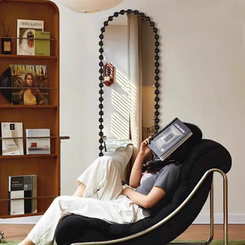 Luxury Bathroom Mirror Floor Funky Long Big Standing Girls Full Body Items Modern Mirror Moving Espelhos Living Room Decorations