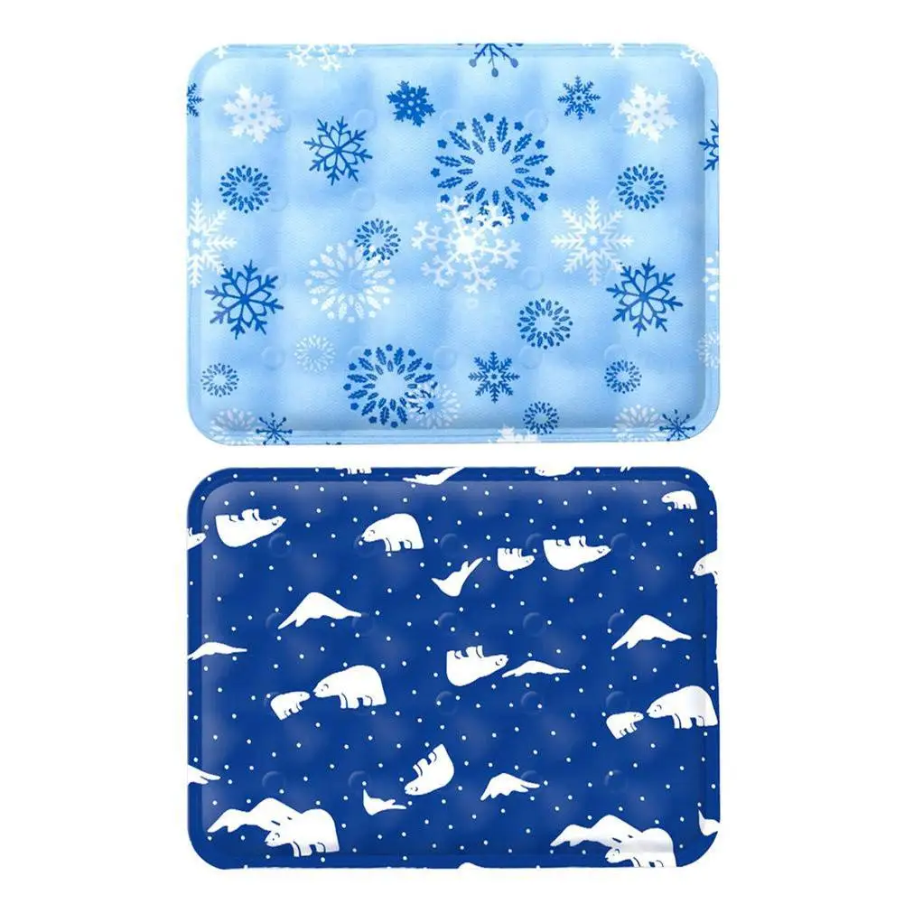 Summer dog cooling mat Ice crystal gel cool down cat pad collapsible rectangle pet bed comfy resistance to grasp dog accessories