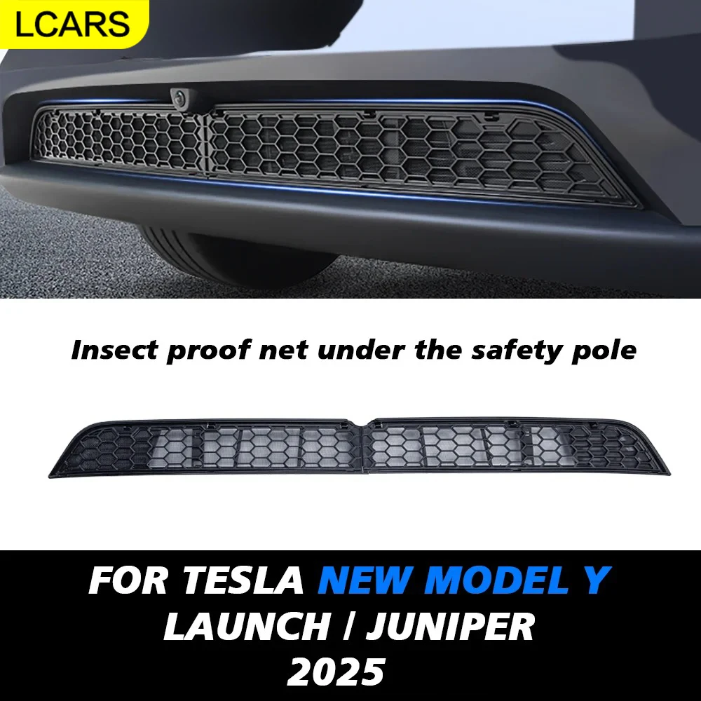 

For Tesla Model Y Juniper 2025 Bumper Grill Guard Air Vent Mesh Cover Detachable Dust Insect Protection Car Exterior Styling