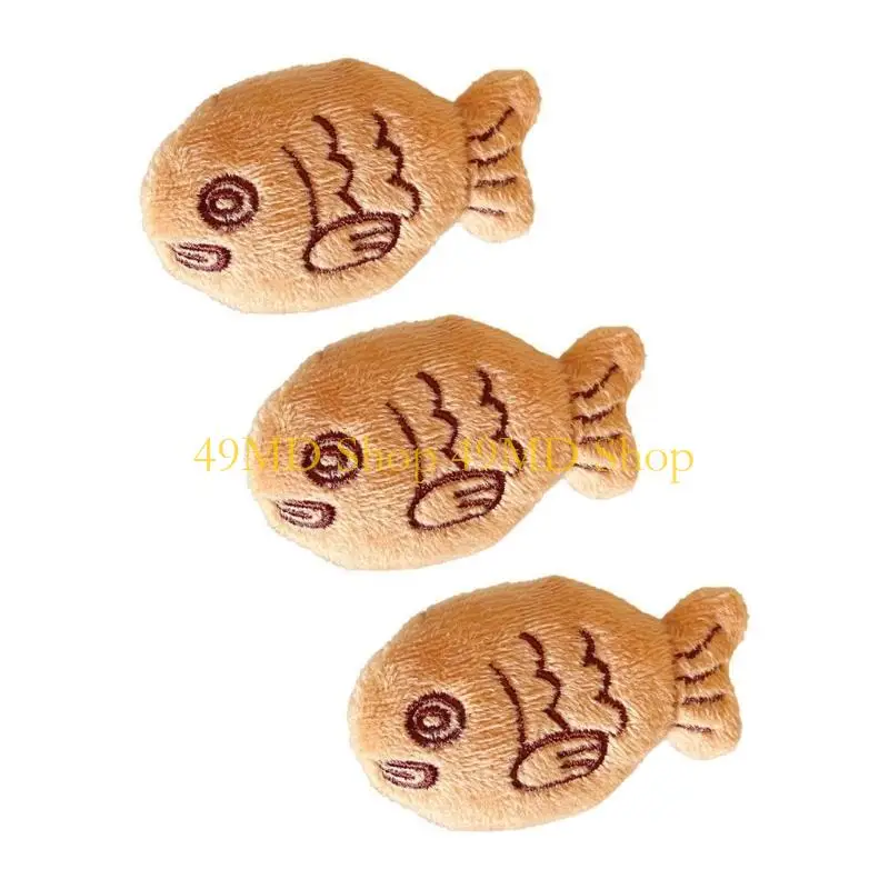49MD الجدة صدر السترة دبوس Taiyaki الكرتون السمكة طية صدر السترة الدبوس بروش صور