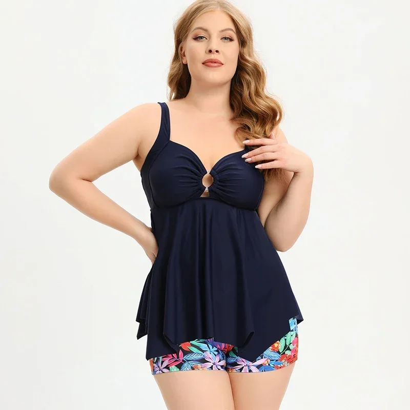 Maillot de bain surdimensionné pour femmes, Bikini fendu, Sexy, imprimé, col en v, bretelles, Kimono, Cover-up, boxeurs, GM2323, nouvelle collection 2024