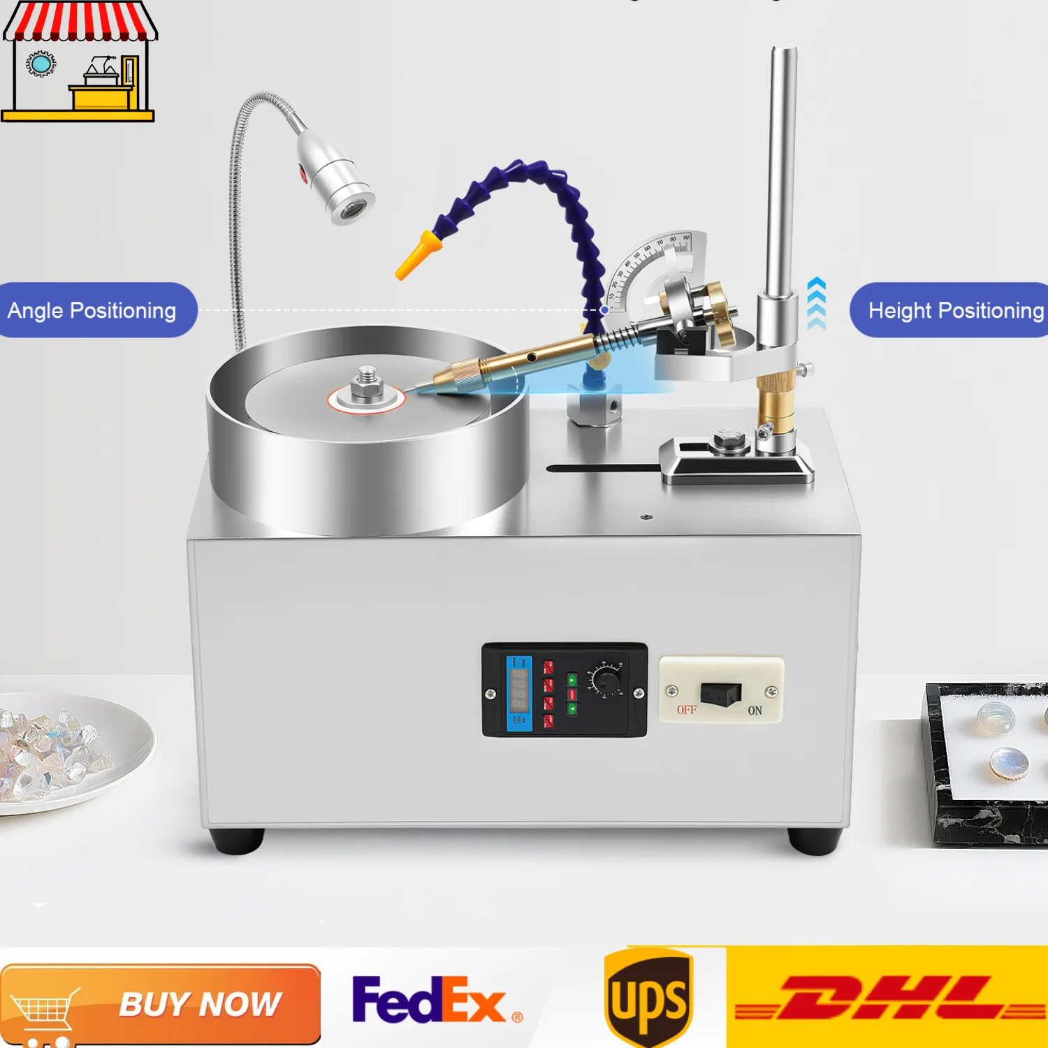 

Jade Stone Angle Polisher| 180W 2800rpm Jewelry Lapidary Gem Faceting Machine| Gemstone Grinding Machine