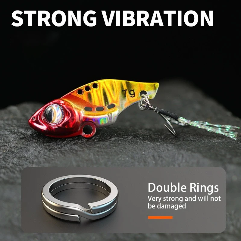 2.5 جرام 3.5 جرام 5 جرام 7 جرام 10 جرام VIB الصيد إغراء الصب الصيد المعادن تهزهز الطعوم ثلاثية الأبعاد الليزر سوبر رقيقة شفرة الاهتزاز السحر ل باس جثم #5