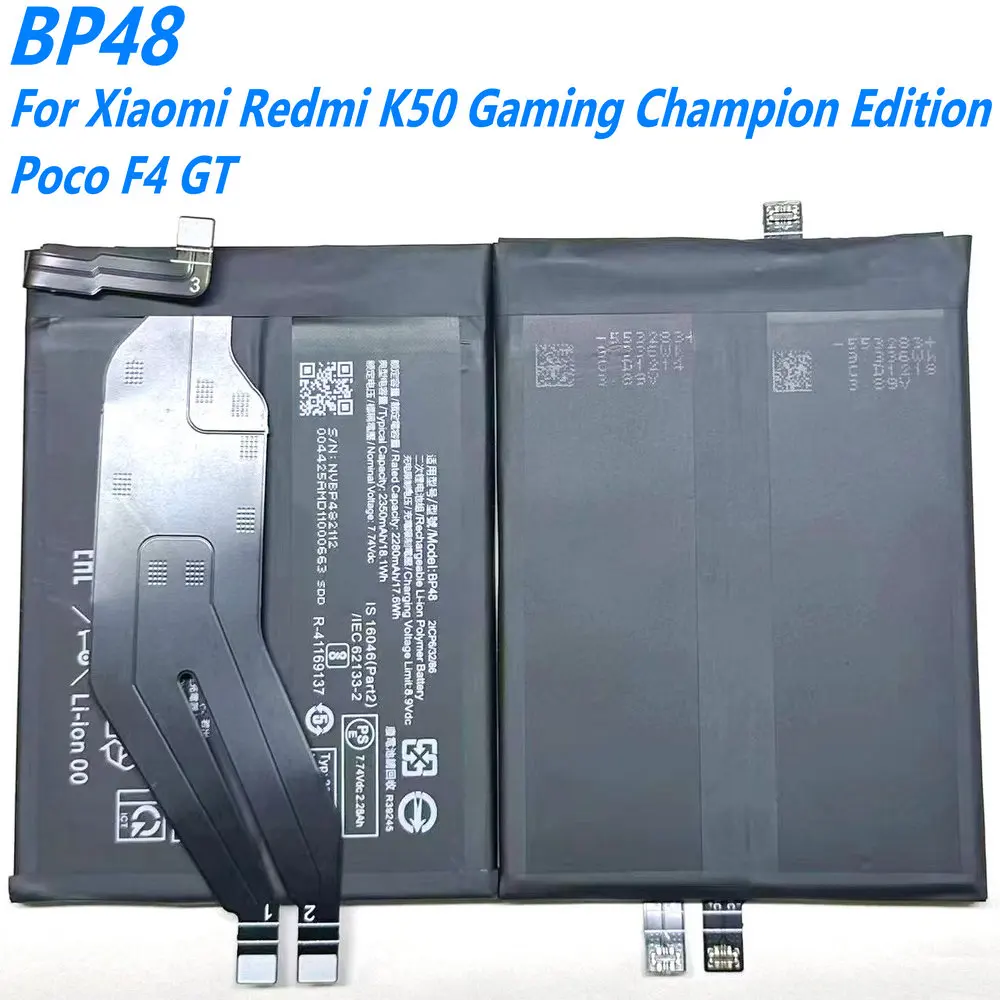 New 7.74V 17.6Wh BP48 High Capacity Battery for Xiaomi Redmi K50 Gaming Champion Edition Poco F4 GT Mobile Phone