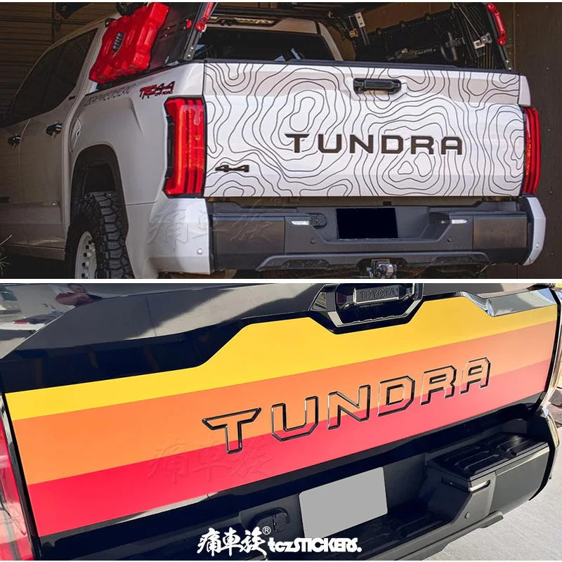 

Наклейка на автомобиль для Toyota Tundra, Модифицированная наклейка на багажник багажника, модная и спортивная наклейка на заказ, виниловые наклейки, пленка, аксессуары