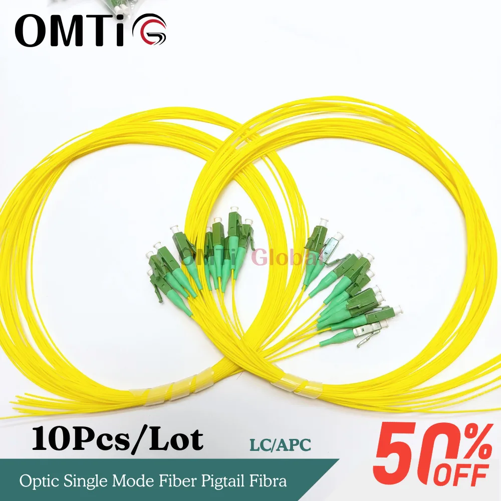 

10Pcs/lot LC/APC FTTH Optic Single Mode Fiber Pigtail Fibra Optica Optical 10 Szt Bundle 9/125 900UM Indoor