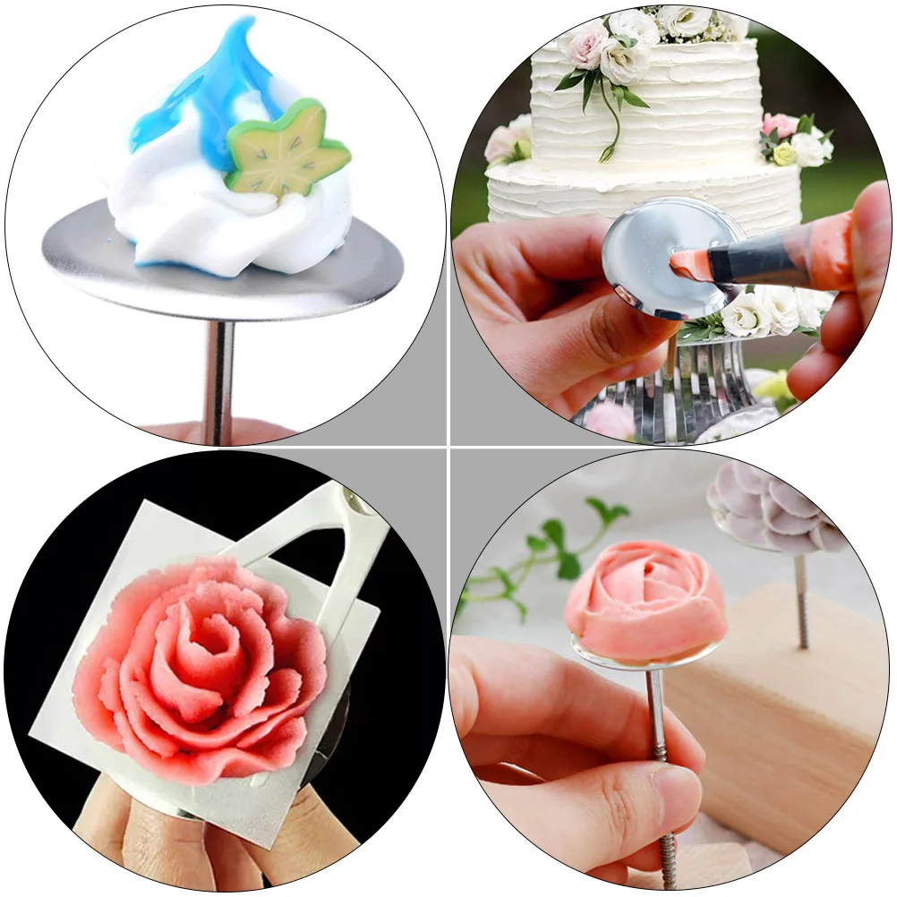 

10 Pcs Piping Needle Baking Flower Nail Nails for Cupcake Utensil Decoration Pastry DIY 430 Stainless Steel Tools Decorating