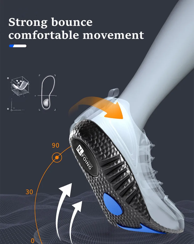 1 Paar höhenvergrößernde Einlegesohlen für Füße, PU-Memory-Schaum-Schuhpolster, atmungsaktive orthopädische Fersenlift-Einlegesohle für die Sport-Laufpflege – Detail 7