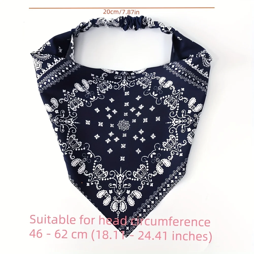 4 قطع من عصابات الرأس المرنة المطبوعة على الطراز البوهيمي - عصابات رأس متعددة الاستخدامات للنساء والرجال، أغطية رأس عصرية