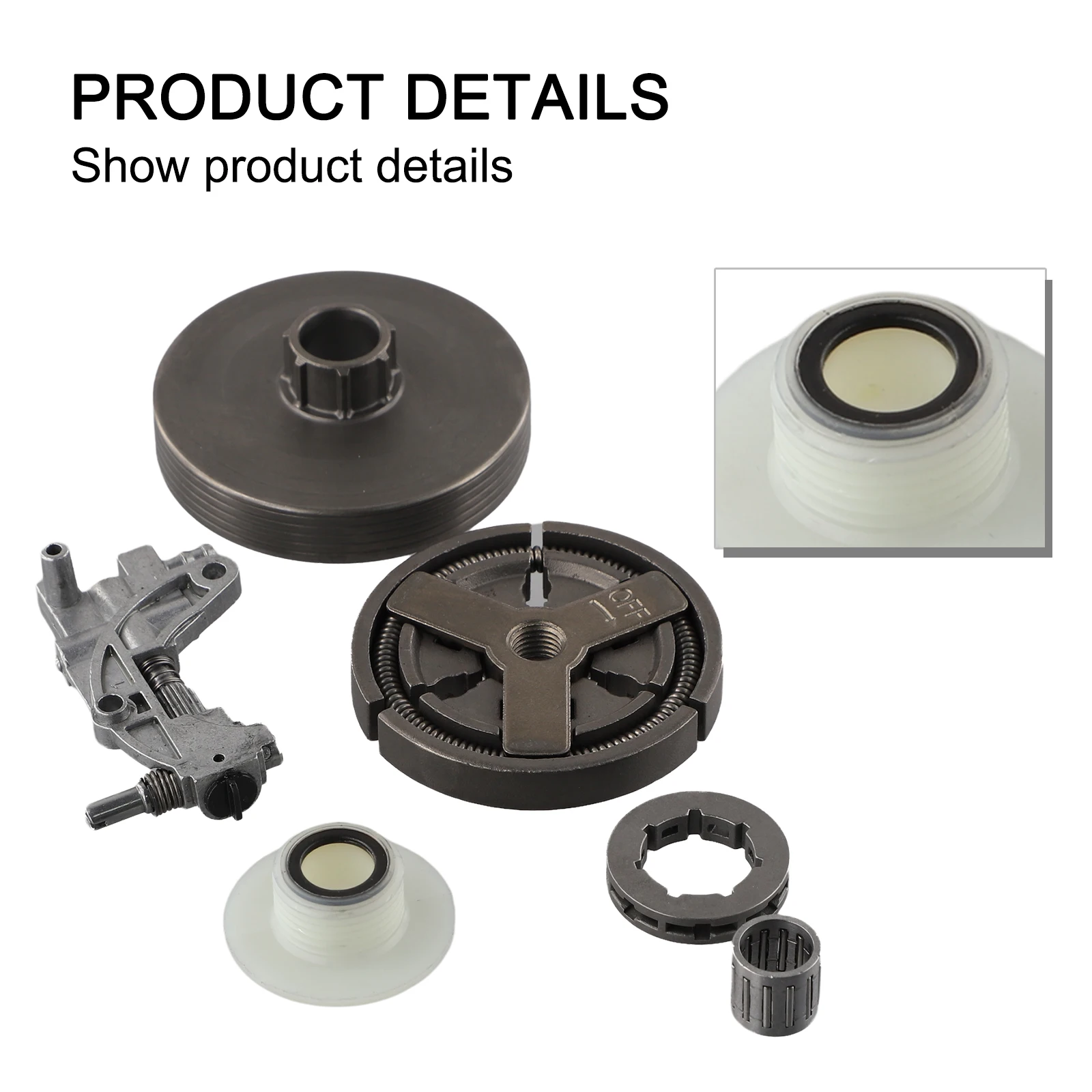 

All the Spare Parts You Need Clutch Sprocket Rim Oil Pump Drum Worm Gear Bearing Kit for Chinese 4500 5200 Chainsaws