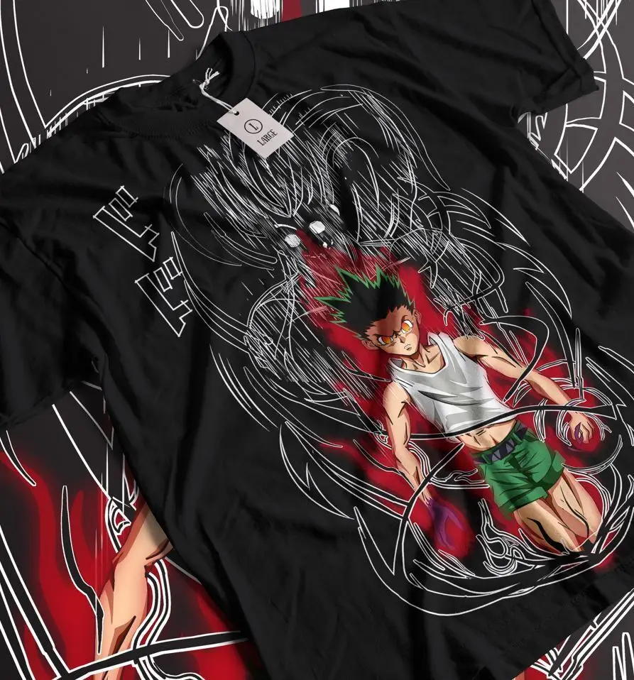 

Gon T-shirt Hisoka Hunter X Hunter Manga Strip Gift Exclusive Shirt All Size