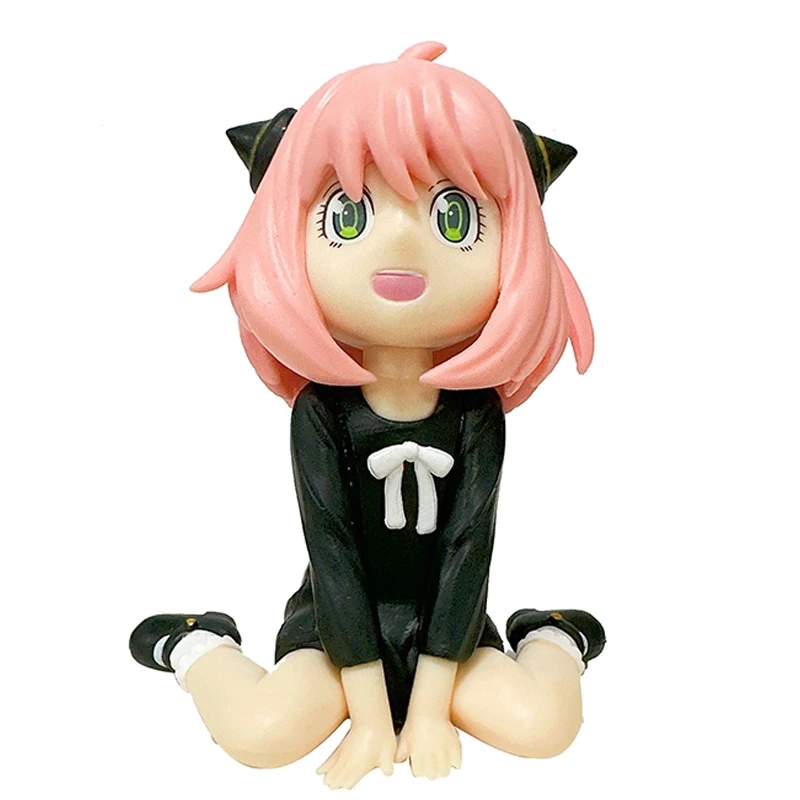 

9cm SPY×FAMILY Anime Figure Anya Forger Action Figure PVC Kawaii Sitting Anya Figurine Adult Model Doll Collection Toys Ornament