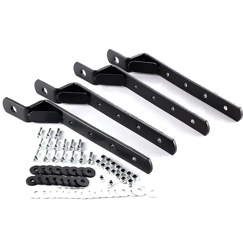 Universal Black Metal Saddle Bag Support Bars Mount Bracket Motorcycle Touring Chopper For Honda Suzuki Kawasaki