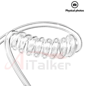 Quansheng-UVK5 Air Acoustic Tube Headset, Baofeng Radio Walkie Talkie, K Port fone de ouvido, PTT com microfone para UV-5R 888s 10 principais vendas fonia capacete baofeng - №6