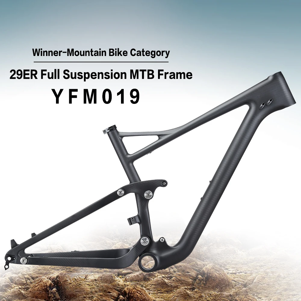 Airwolf suspensão total carbono mtb quadros 29er mountain bike xc quadro 148x12mm boost quadro 15/17/19 polegada