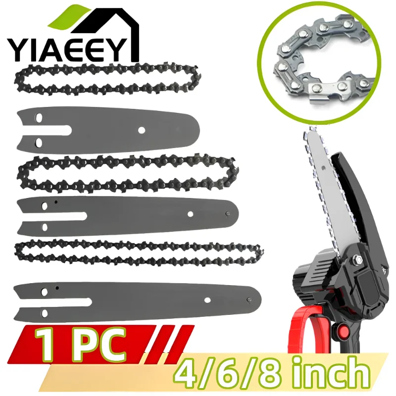 4/6/8 Inch Electric Chain Saw Guide Replacement Mini Steel Chainsaw Chains Garden Portable Electric Saw Parts Power Tools Blade