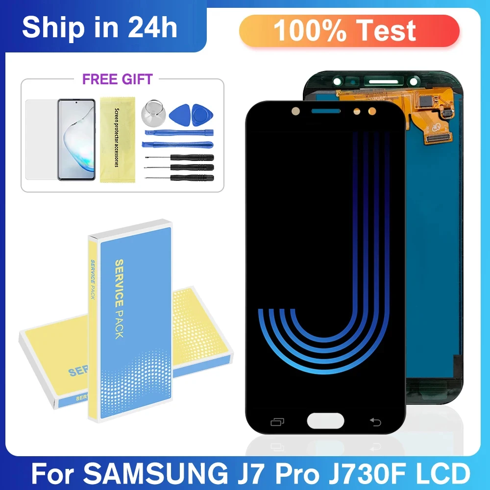 J730 Display Screen for Samsung Galaxy J7 Pro J730 J730F J730G Lcd Display Touch Screen Digitizer Assembly Replacement