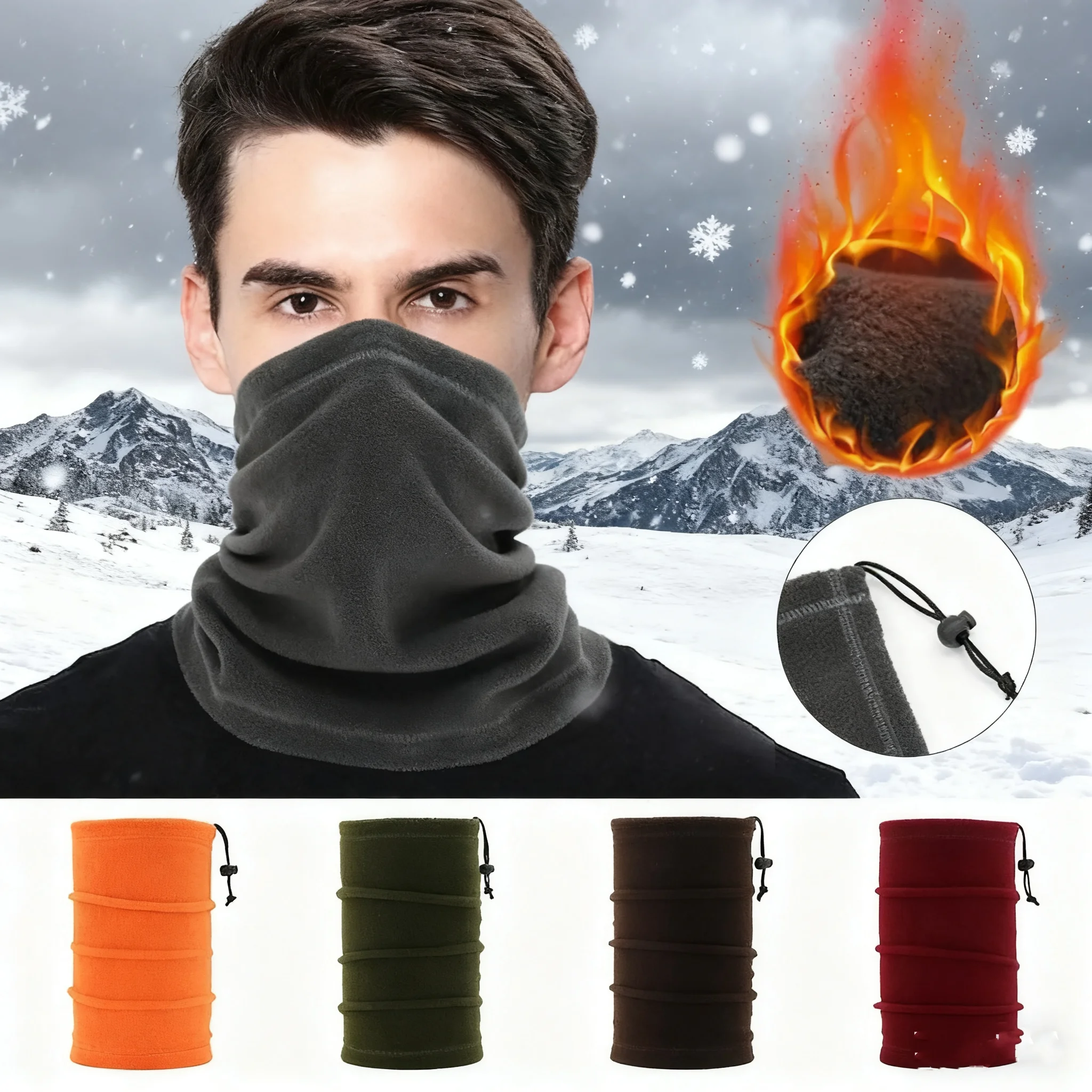 Winter Face Cover Neck Gaiter - Neck Gaiter Fleece 评论和价格