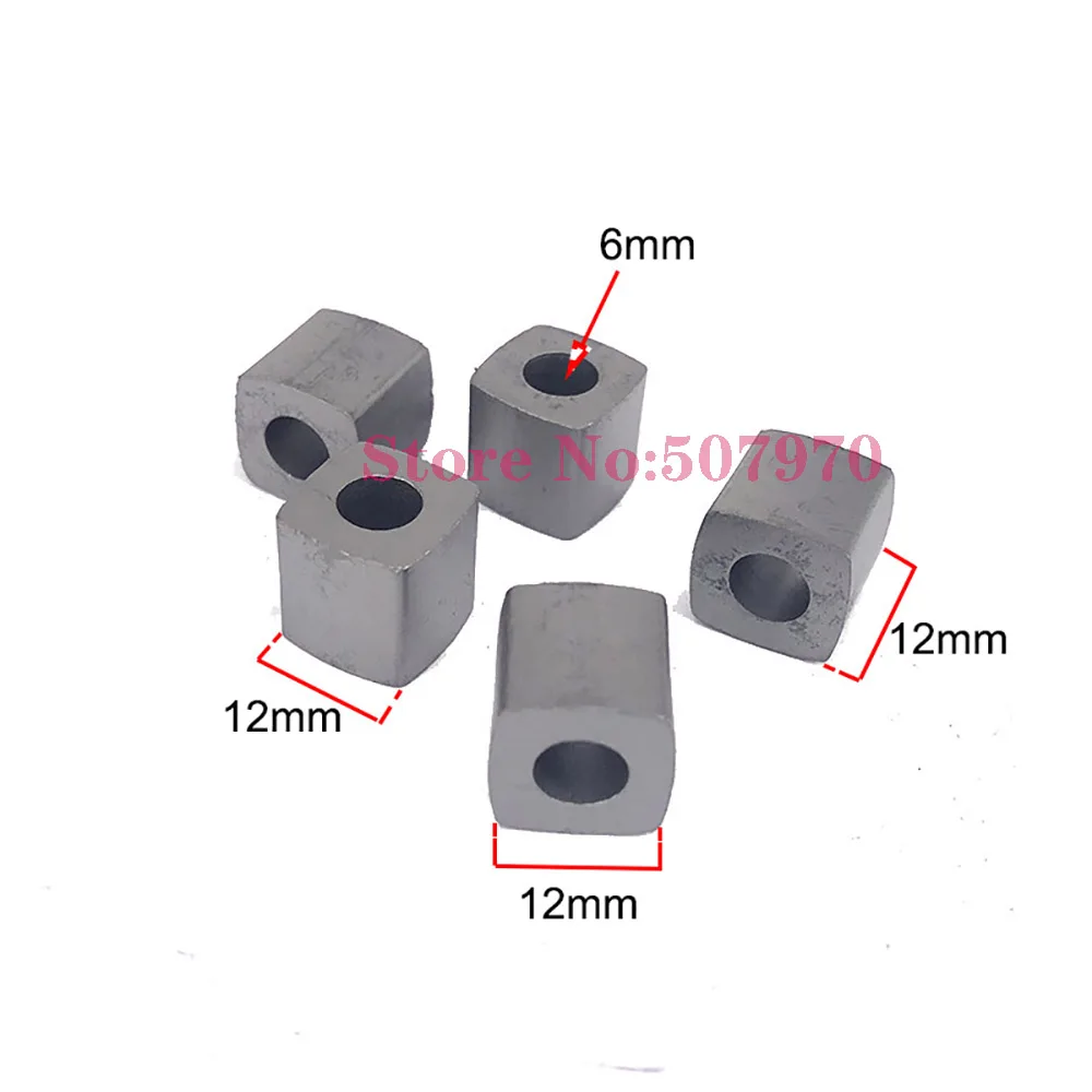 EDM YG8 Tungsten Conductive Block Carbide L12*W12*H12*Inner Hole6mm for CNC Wire Cut Machine