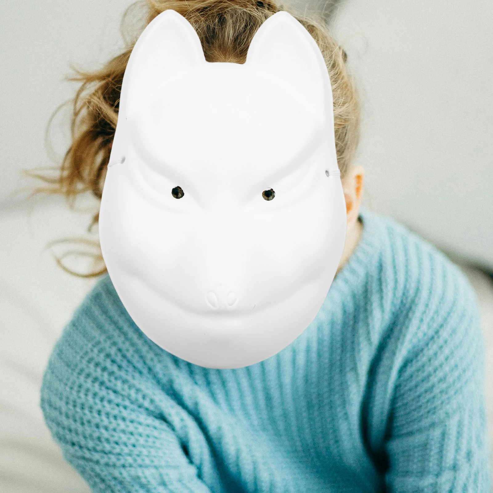 

5pcs Pulp Masks White Blank Unpainted DIY Kids Masquerade Accessories Halloween Masquerade Mask Props Craft Supplies