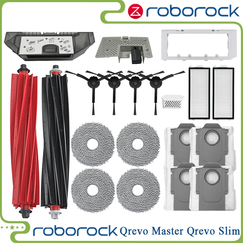 Roborock Qrevo Master / Qrevo Slim Robot Vacuums Cleaner Accessory Main Side Brush Hepa Filter Mop Cloths Dust Bag Spare Part