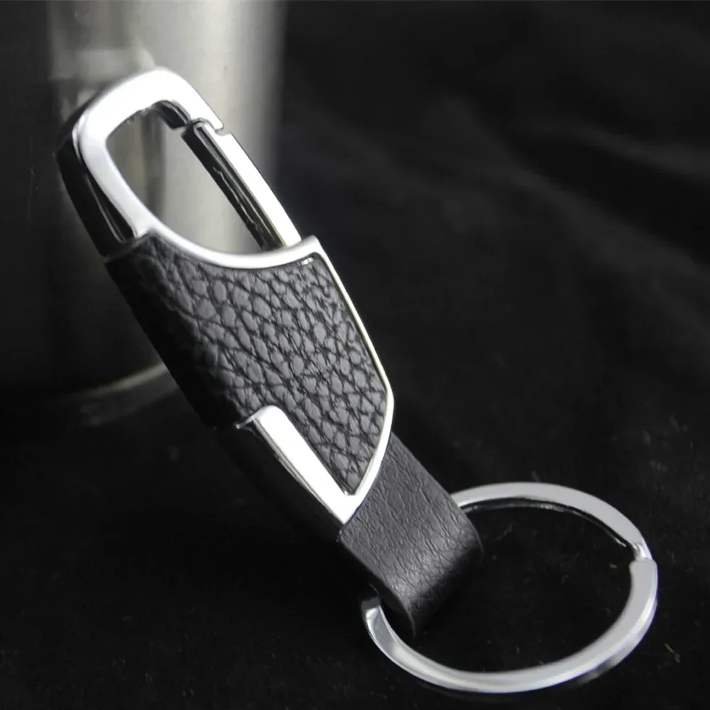 Simple Fashion Creative Trend Leather Keychain Men's Women's Metal Waist Keychain Best Gift Key Ring Car Keychain Jewelry Gifts image 4