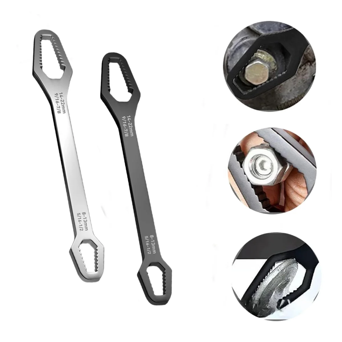 8-22mm Universal Torx Wrench Self-tightening Adjustable Glasses Wrench Board Double-head Torx Spanner Hand Tools for Factory